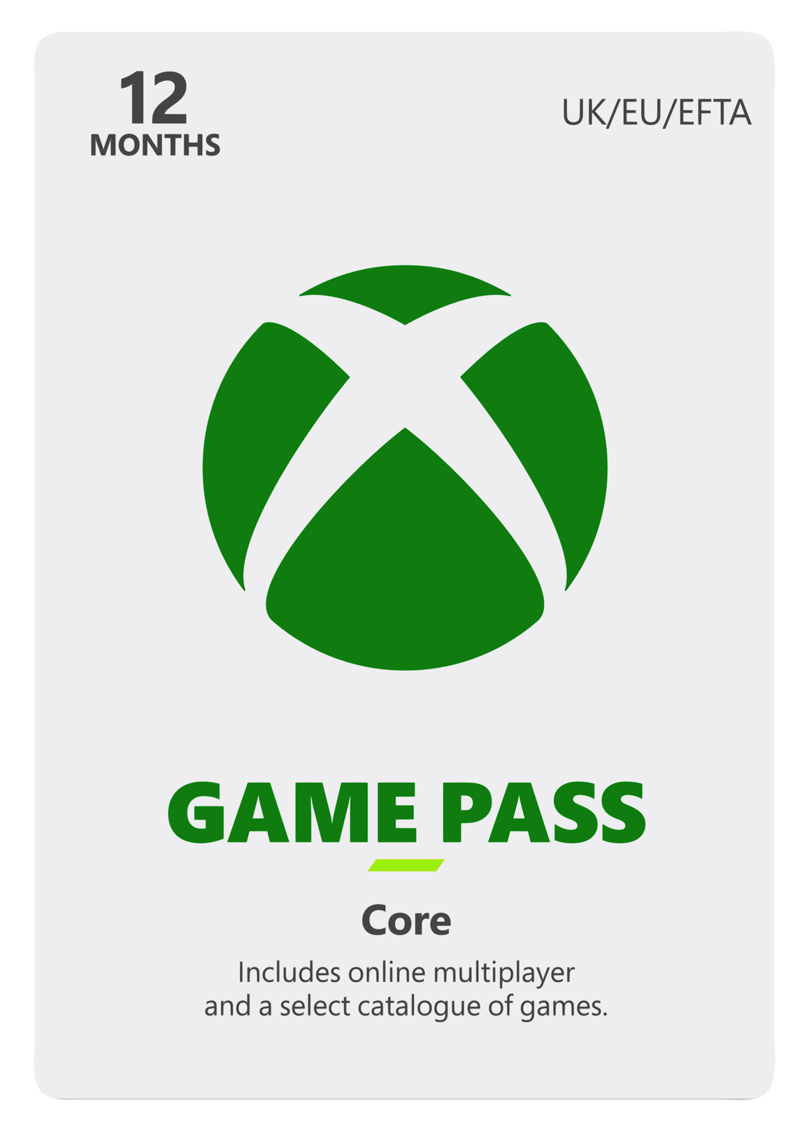 xbox game pass core 12 months