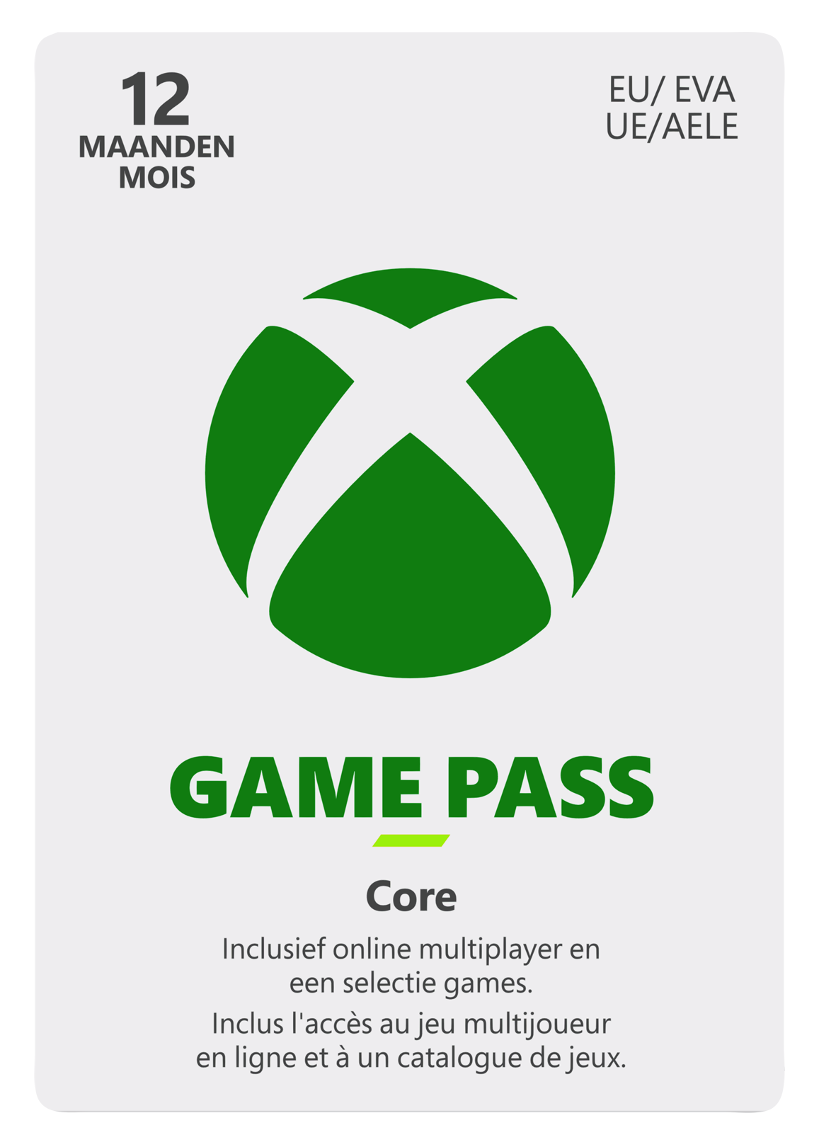 xbox game pass core 12 mois