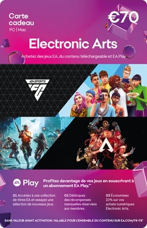 carte cadeau ea 70